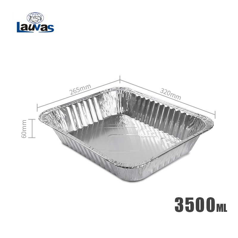 烤鱼打包盒矩形320深款铝箔餐盒 3500ml 
